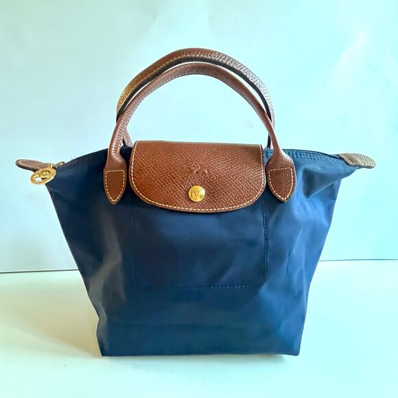 LONGCHAMP Le Pliage Original Handbag, Navy, Small - Picture 1 of 10
